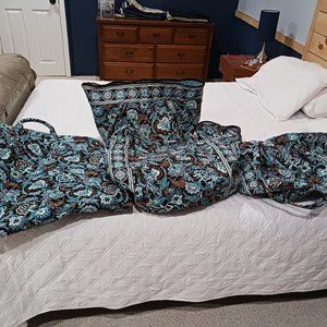Vera Bradley Java Blue 4 piece lugage set
